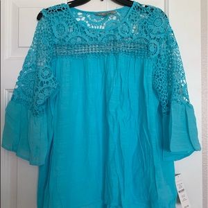 New with tags - lovely summer turquoise blouse